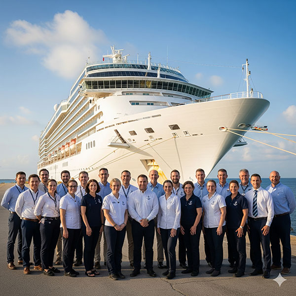Physicians and Nurses working on a cruise ship.